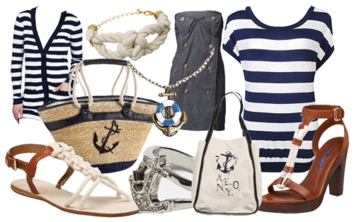 Морской стиль в пляжной моде 2015